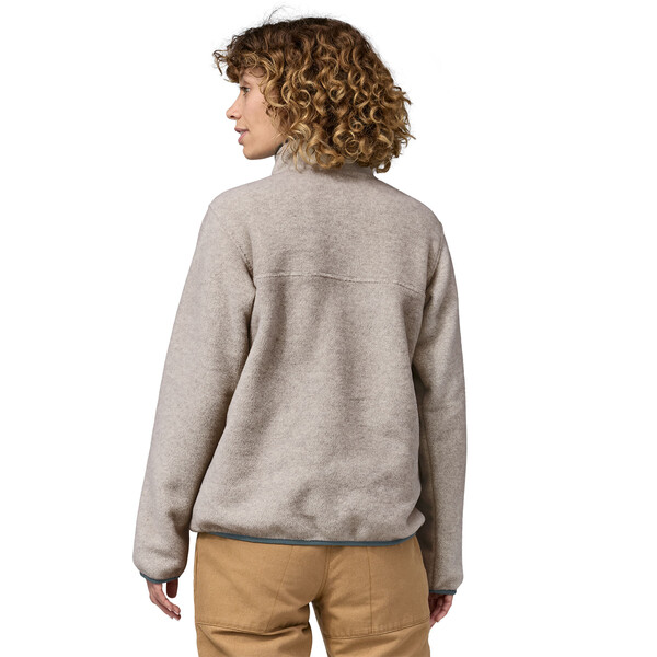 Patagonia Lightweight Synchilla Snap-T Pullover Women's - Oatmeal Heather w/Nouveau Green
