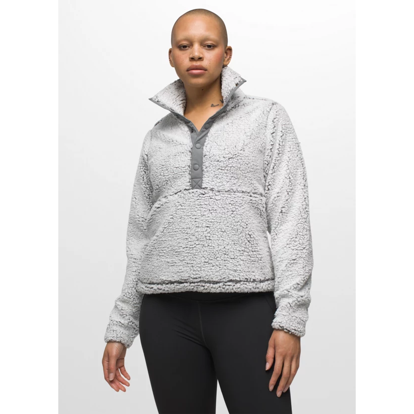 Prana Polar Escape Snap Up Sweater Women's - FROSTED