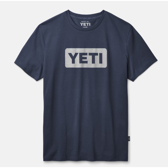 Yeti Logo Badge Short Sleeve T-Shirt Men's - Navy/White
