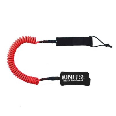 10' Coiled Ankle Sup Leash - Red