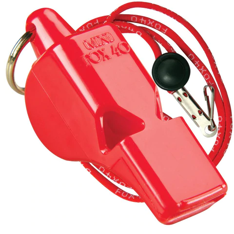 Fox 40 Mini W/Breakaway Lanyard Whistle - RED