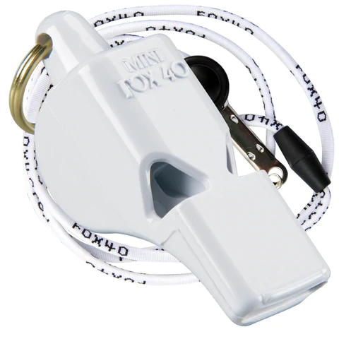 Fox 40 Mini W/Breakaway Lanyard Whistle - WHITE