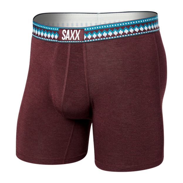 Saxx Vibe Boxer Men's - Plum Heather/Sweater