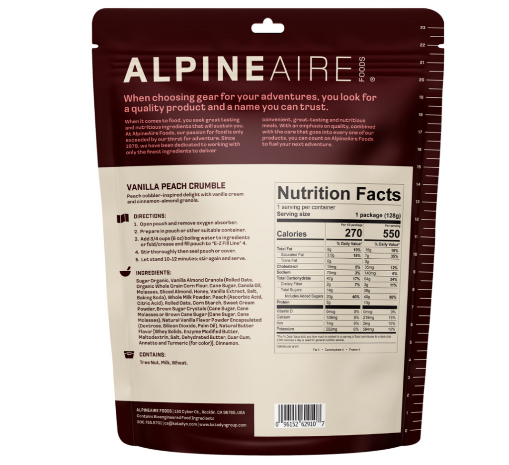 AlpineAire Vanilla Peach Crumble