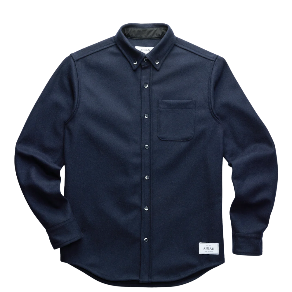 Anian 17oz Modern Melton Wool - NAVY