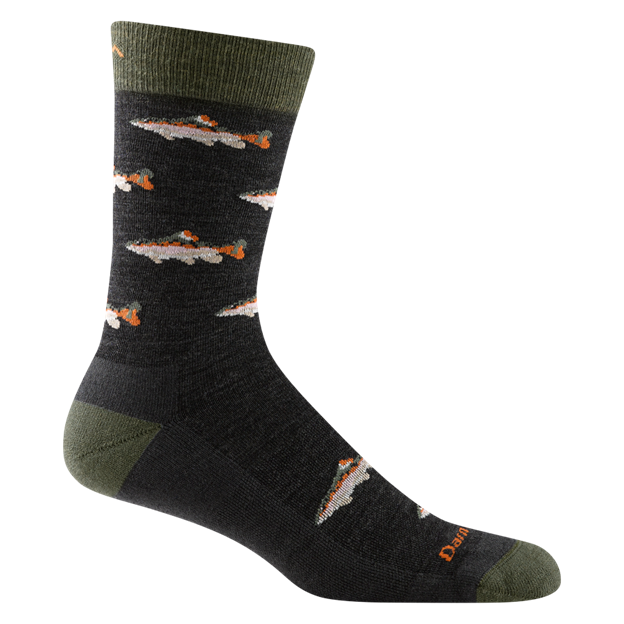 Darn Tough Spey Fly Crew Lightweight Lifestyle Sock - Charcoal