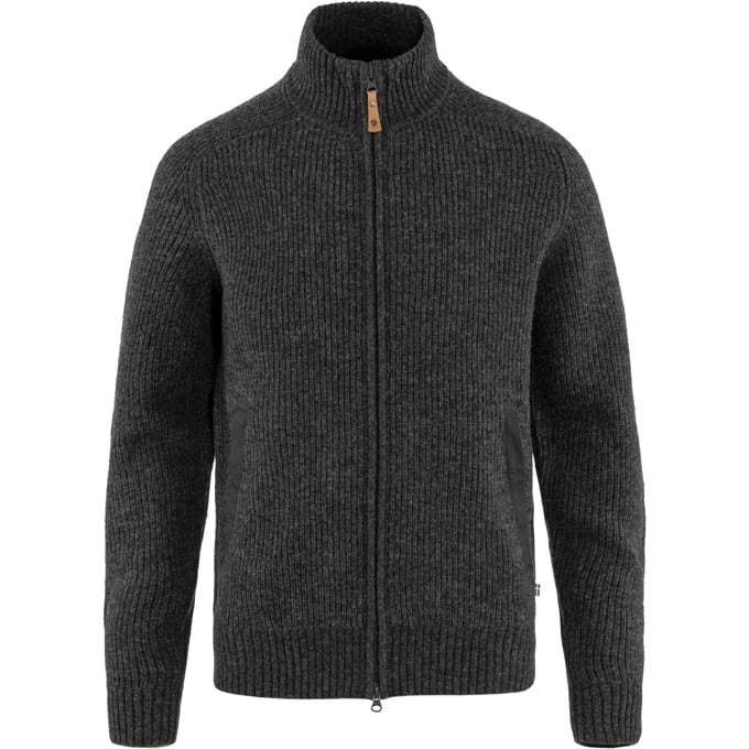 Fjallraven Ovik Zip Cardigan Knit Men's - Dark Grey