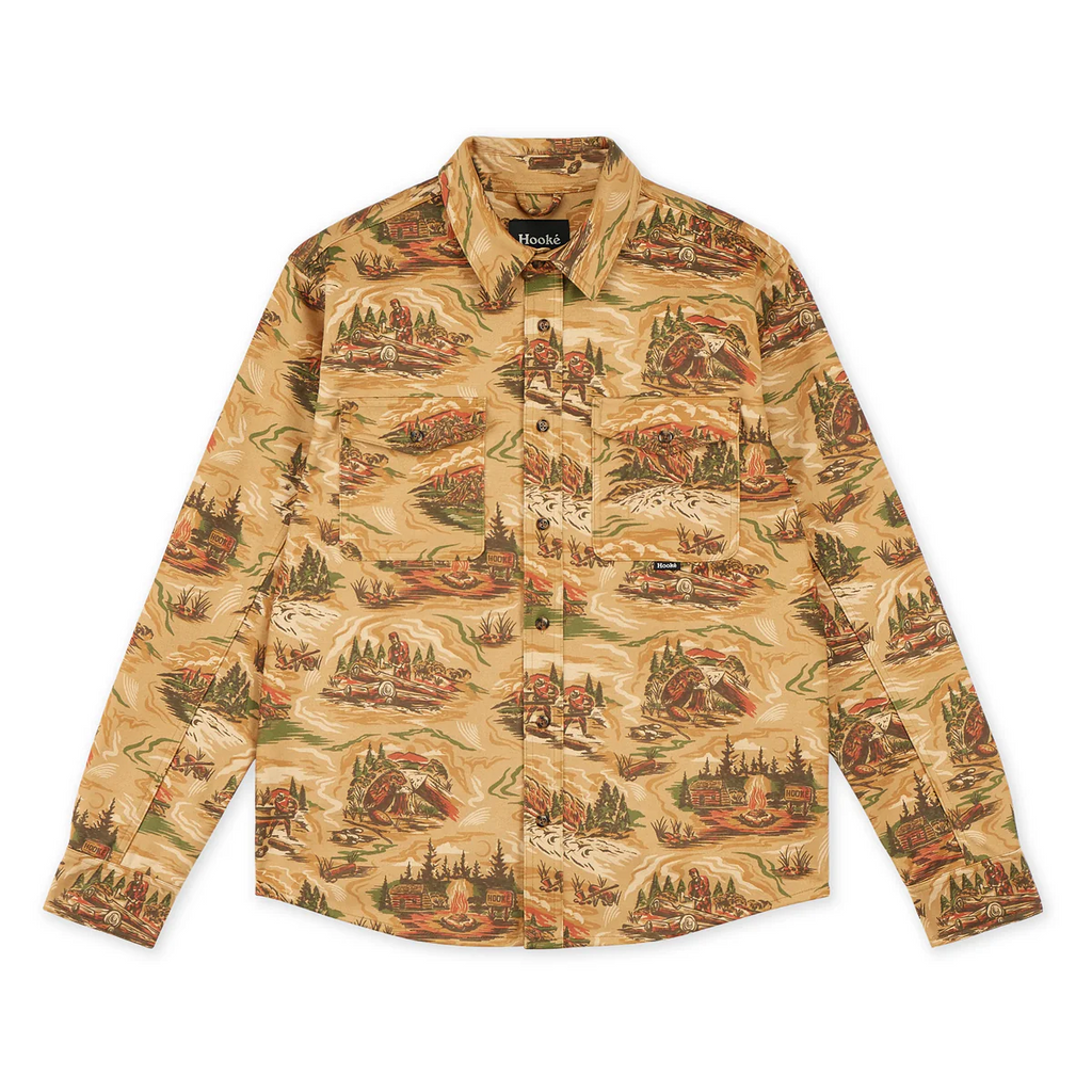 Hooké Work With Nature Flannel Shirt Men's - GOLDBRWN