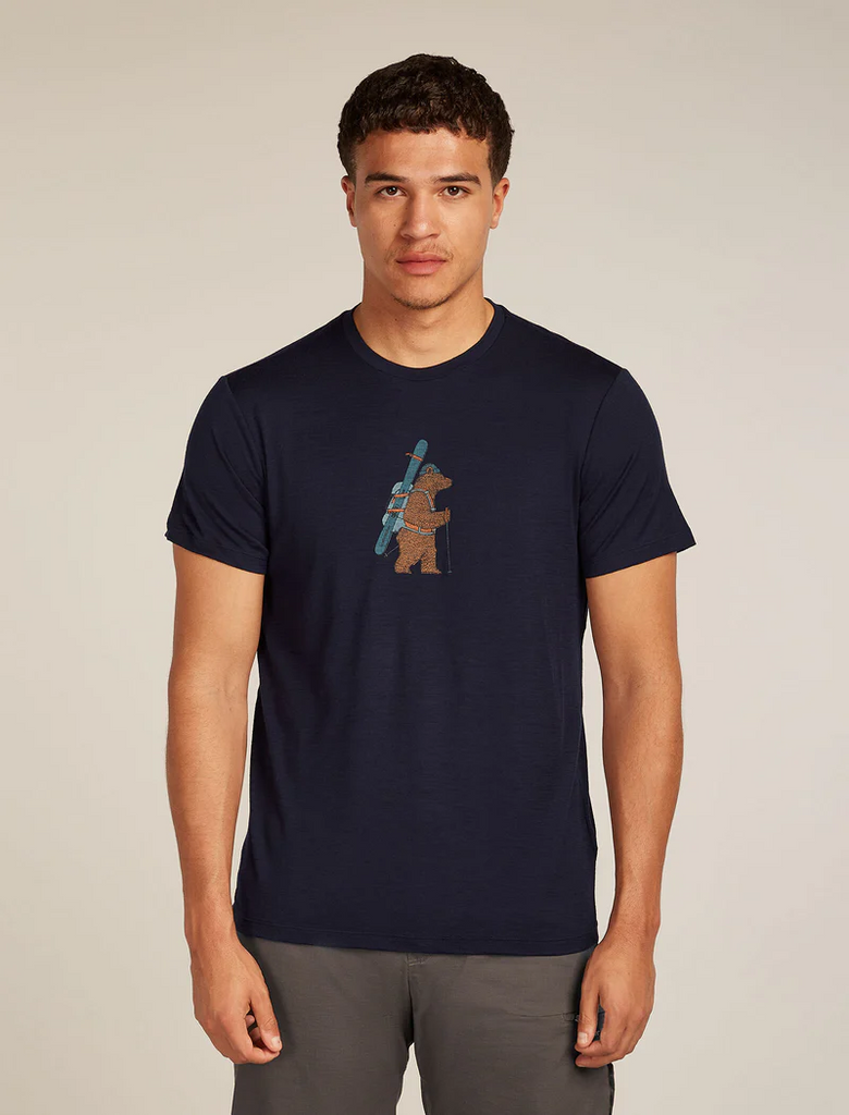 Icebreaker 150 Tech Lite SS Tee Bear Tour Men's - MID NAVY
