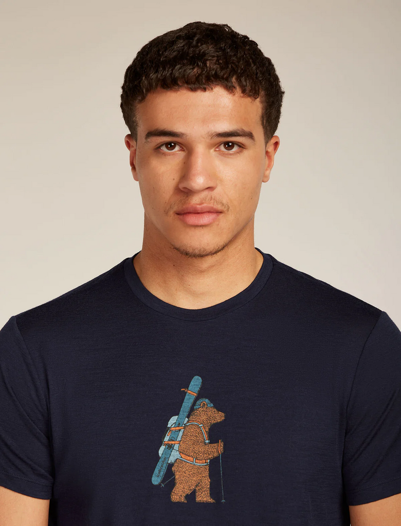 Icebreaker 150 Tech Lite SS Tee Bear Tour Men's - MID NAVY