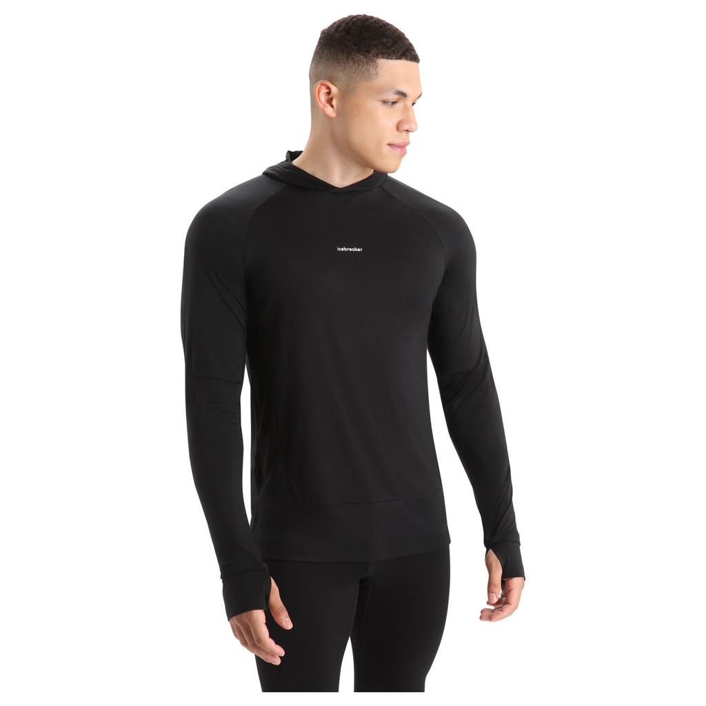 Icebreaker Cool-Lite 125 Sphere Long Sleeve Hoodie Men's - Black