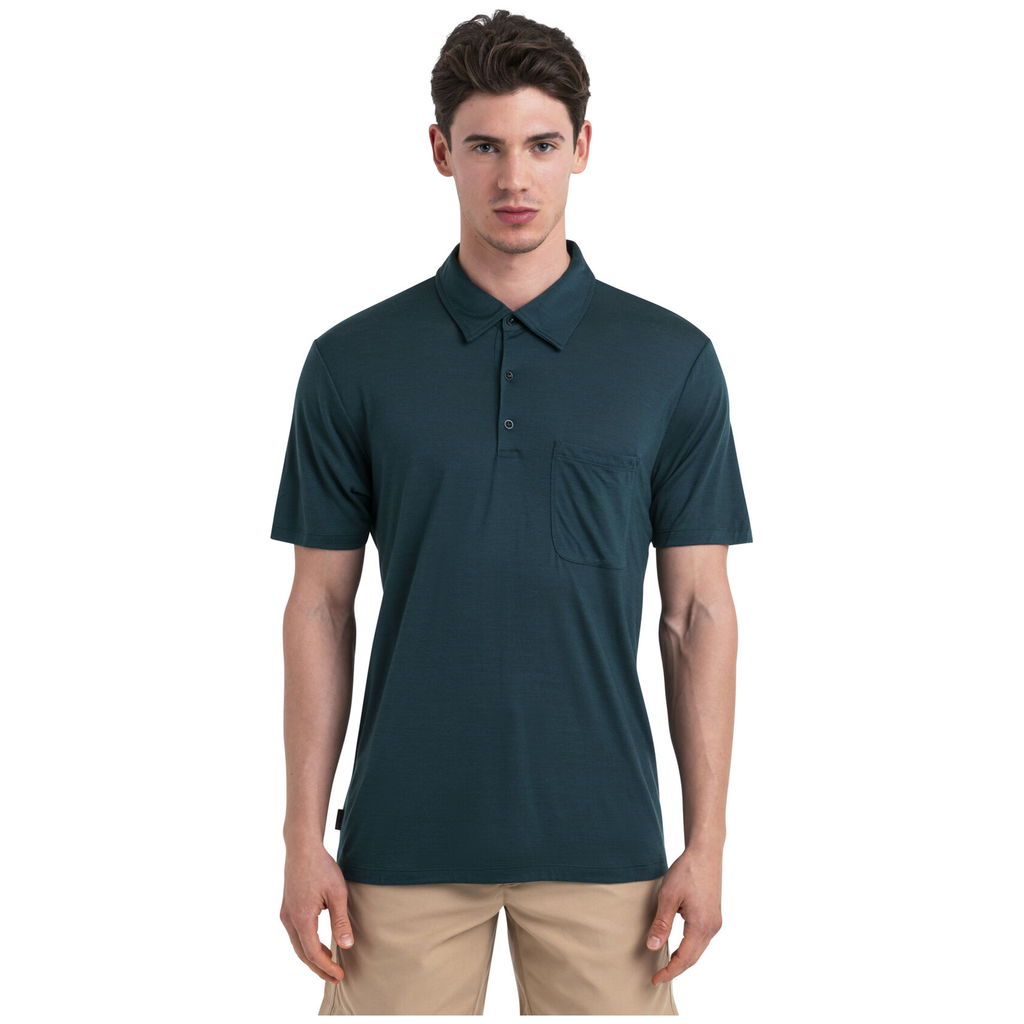 Icebreaker Drayden SS Polo Men's - FATHOM G