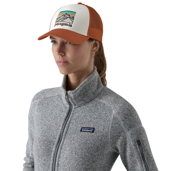 Lopro Hat Patagonia Trucker Hat Grey Patagonia Line Logo Ridge