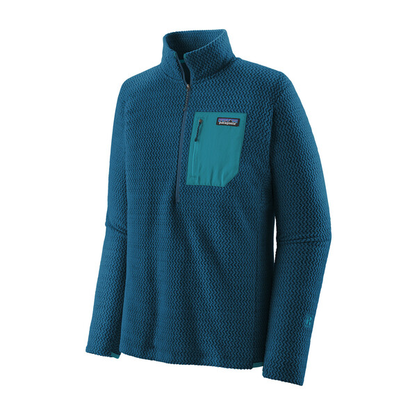 G/FORE Camo Jaqcuardv Neck Merino Wool Zip Neck Sweater Charcoal