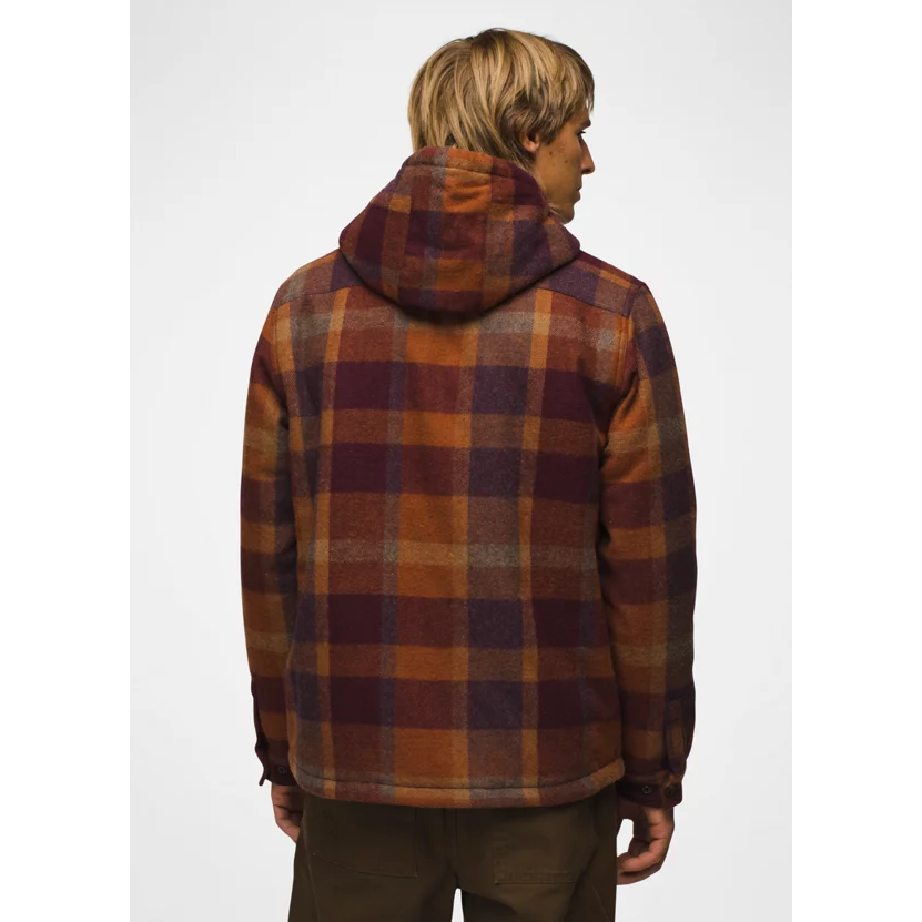 Prana Asgard Hooded Flannel Shirt Men's - Crimson