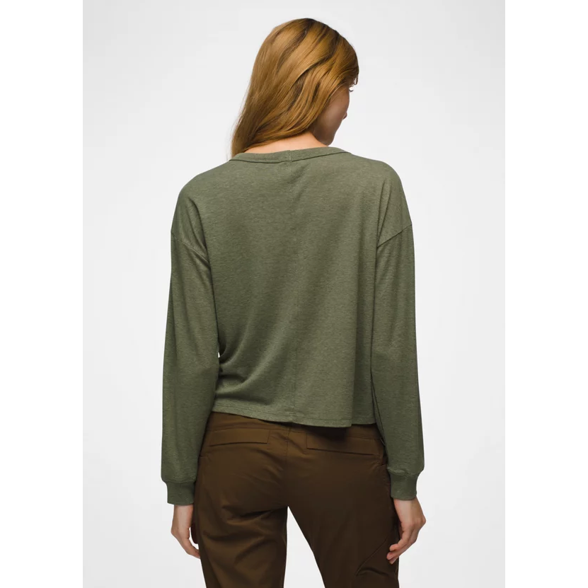 Prana Cozy Up Long Sleeve Crew Women's - RYEGREEN