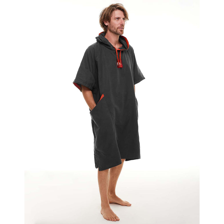 Red Paddle Towelling Change Robe - GREY