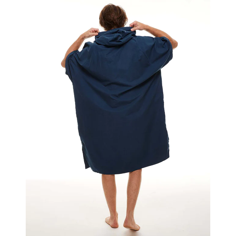Red Paddle Towelling Change Robe - NAVY