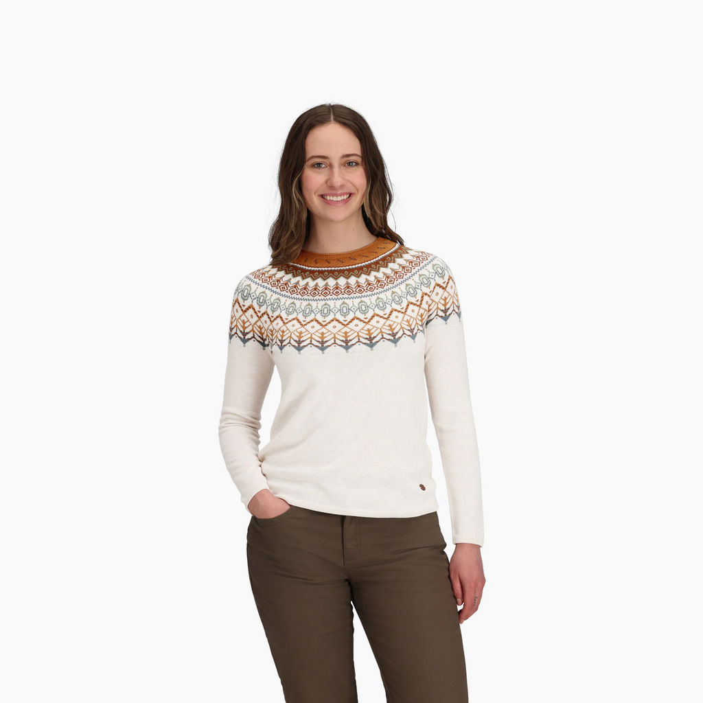 Royal Robbins Westlands Fairisle Crew Women's - CHALK HT