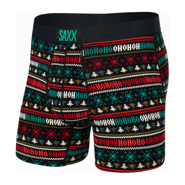 Saxx Ultra Boxer Brief Men's - Holiday Sweater - Black