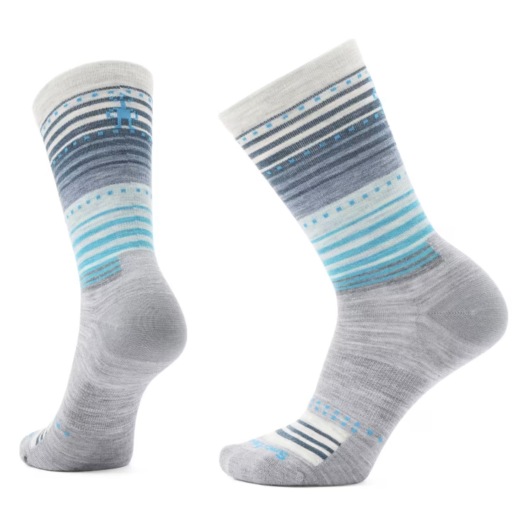 Smartwool Everyday Stitch Stripe Crew - Light Gray