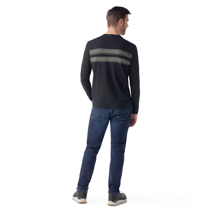 Smartwool Sparwood Stripe Crew Sweater Men's - Charcoal/Moss