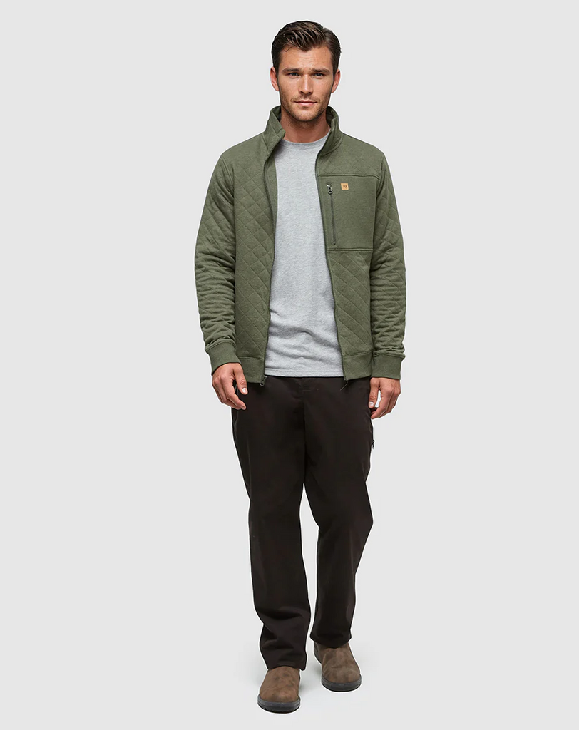Tentree Begbie Full Zip Men's - OLIVE HT