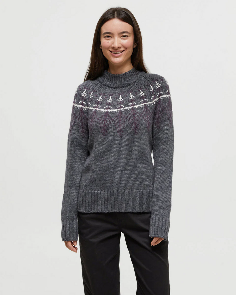 Tentree Highline Wool Intarsia Women's - DK GREY