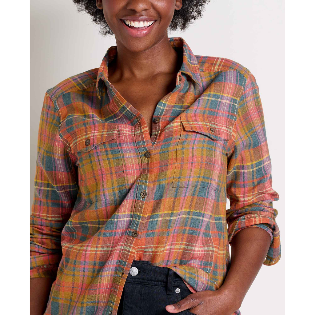 Toad & Co. Re-Form Flannel Shirt Women's - UMBER MA