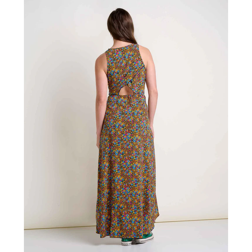Toad and Co Sunkissed Maxi Dress Women's - Black Micro Floral Print