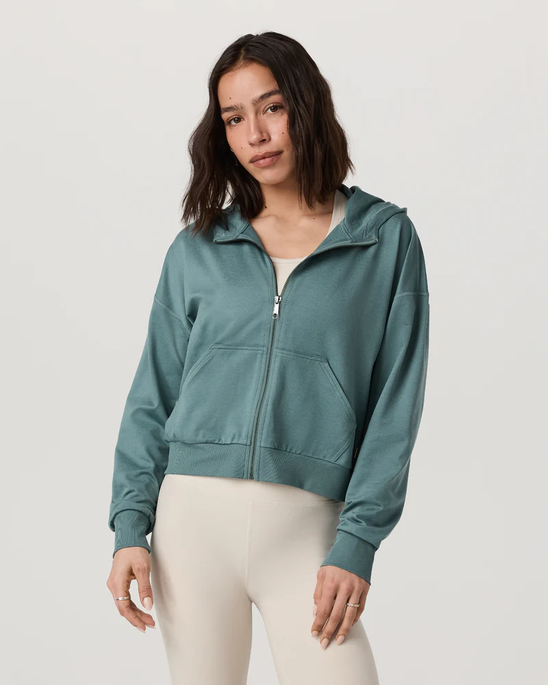 Vuori Halo Modern Full Zip Hoodie Women's - BLUEGRAS