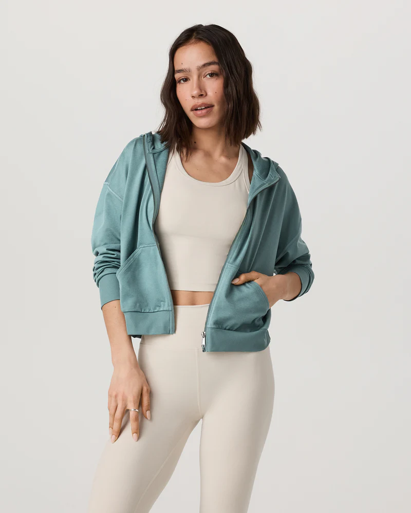 Vuori Halo Modern Full Zip Hoodie Women's - BLUEGRAS