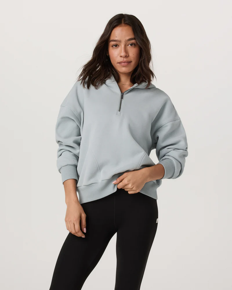 Vuori Restore Relaxed Half Zip Hoodie Women's - BLUEHAZE