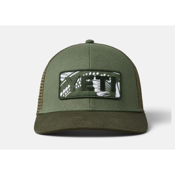 Yeti Bass Badge Trucker Hat - Highland Olive