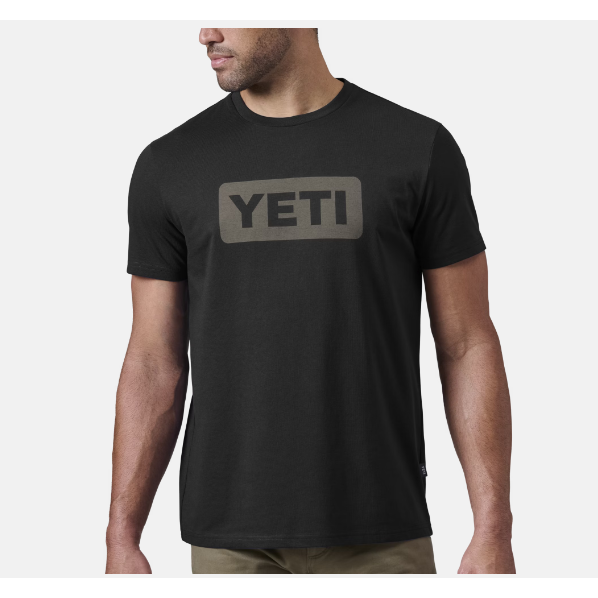 Yeti Logo Badge Short Sleeve T-Shirt Men's - Black/Grey
