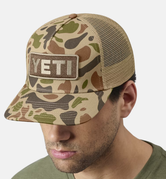 Yeti Logo Full Camo Trucker Hat