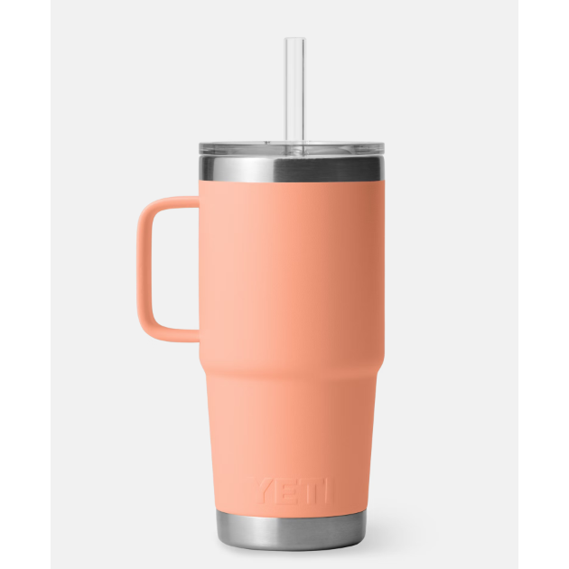 Yeti Rambler 25oz Straw Mug - Lowcountry Peach