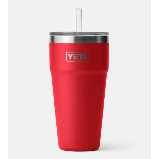 Yeti Rambler 26oz Stackable Cup with Straw Lid - Rescue Red