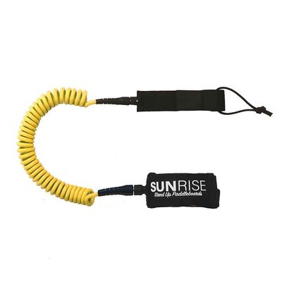 10' Coiled Ankle Sup Leash - Yellow