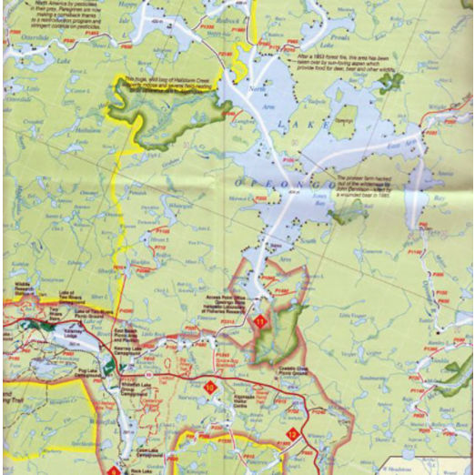 Algonquin Canoe Routes Map Trailhead Kingston