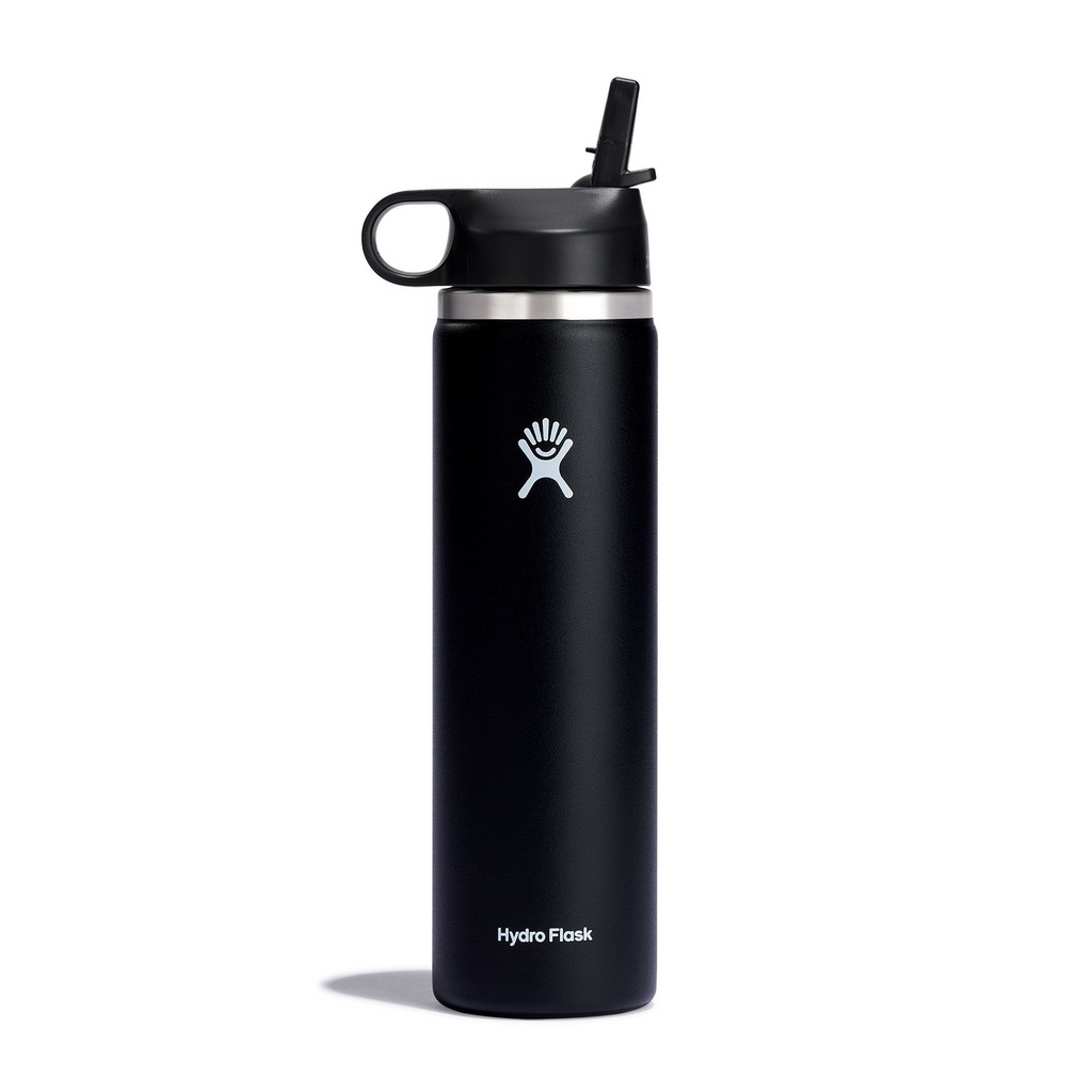 Hydro Flask 24oz Wide Mouth With Straw Lid - Black