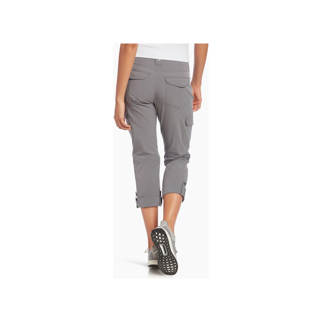 Kuhl Pants Women's 16 Reg Nylon Cargo Roll-Up Hiking Pants Gray