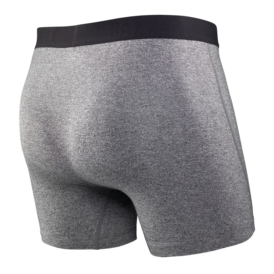 SAXX Men's Ultra Boxer Brief Underwear - Grey Criss Cross