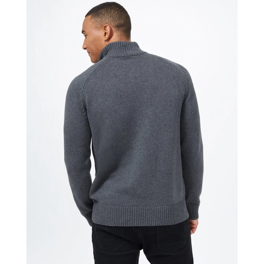 Tentree Highline Mock Neck Sweater Men's - GREY