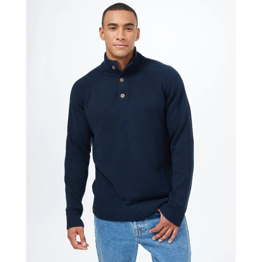 Tentree Highline Mock Neck Sweater Men's - MIDNIGHT