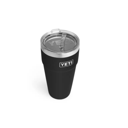 Yeti Rambler 26oz Stackable Cup with Straw Lid - Black