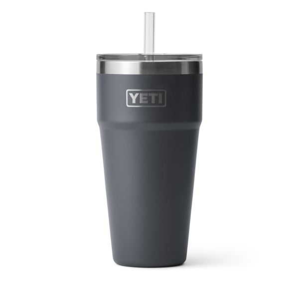Yeti Rambler 26oz Stackable Cup with Straw Lid - Charcoal